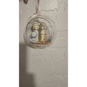 Enesco Precious Moments Christmas Glass Ornament 1993 MPN 327824A Vintage